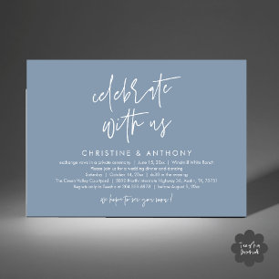 Modern Minimalist Wedding Reception Dinner Invitation