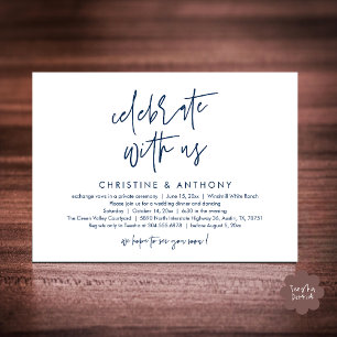 Modern Minimalist Wedding Reception Dinner Invitation