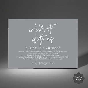 Modern Minimalist Wedding Reception Dinner Invitation