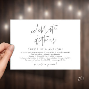 Modern Minimalist Wedding Reception Dinner Invitation