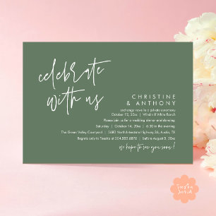 Modern Minimalist Wedding Reception Dinner Invitation