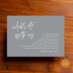 Modern Minimalist Wedding Reception Dinner Invitation