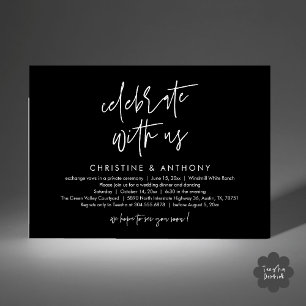 Modern Minimalist Wedding Reception Dinner Invitation