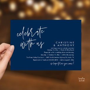 Modern Minimalist Wedding Reception Dinner Invitation