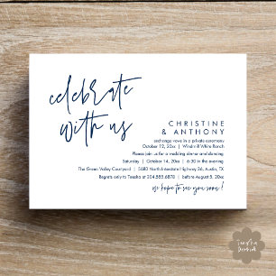 Modern Minimalist Wedding Reception Dinner Invitation