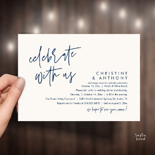Modern Minimalist Wedding Reception Dinner Invitation