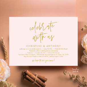 Modern Minimalist Wedding Reception Dinner Invitation