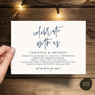 Modern Minimalist Wedding Reception Dinner Invitation