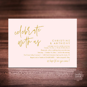 Modern Minimalist Wedding Reception Dinner Invitation