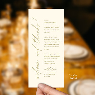 Modern Minimalist Wedding Reception Thank You Card