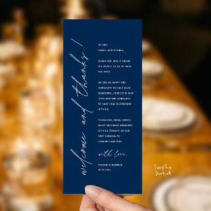 Modern Minimalist Wedding Reception Thank You Card