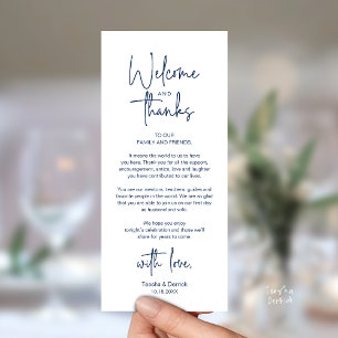 Modern Minimalist Wedding Reception Thank You Card