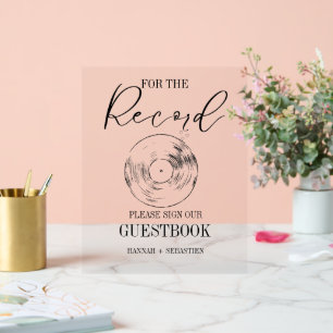 Modern Minimalist Wedding Record Guest Book Sign