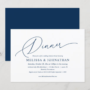 Modern Minimalist, Wedding Rehearsal and Dinner Invitation