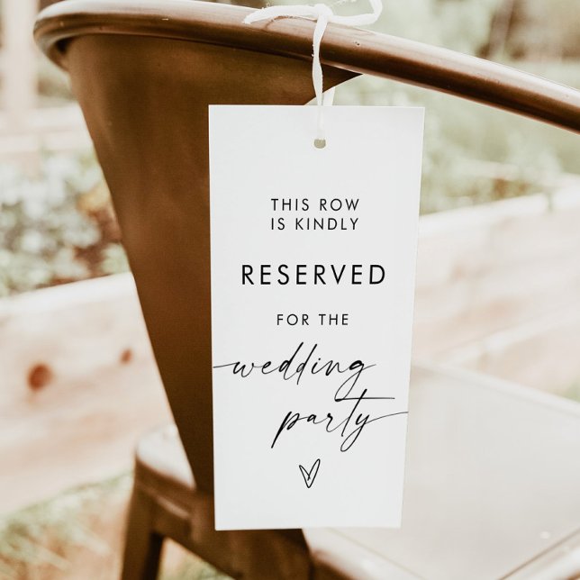 Modern Minimalist Wedding Reserved Sign (Creator Uploaded)