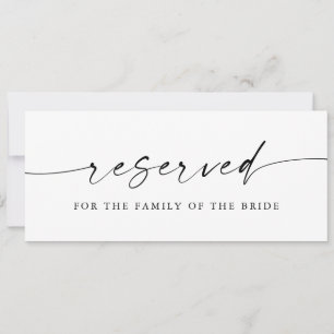 Modern Minimalist Wedding Reserved Sign