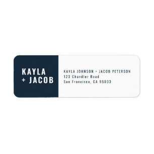 Modern + Minimalist Wedding Return Address
