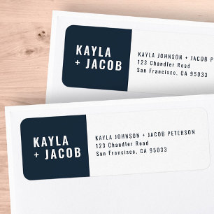 Modern + Minimalist Wedding Return Address
