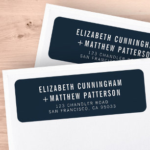 Modern + Minimalist Wedding Return Address
