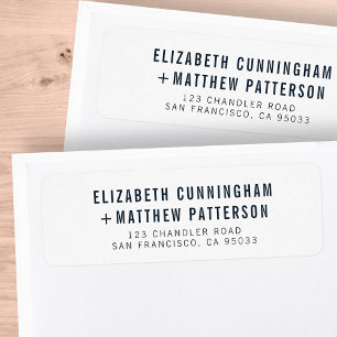 Modern + Minimalist Wedding Return Address