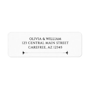 Modern Minimalist Wedding Return Address Label