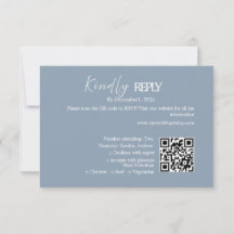 Modern Minimalist Wedding RSVP Card