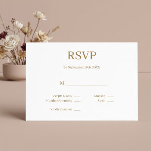 Modern Minimalist Wedding RSVP Card