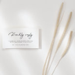 Modern Minimalist Wedding RSVP Cards<br><div class="desc">Designed to coordinate with for the «Modern Classic» Wedding Invitation Collection. To change details,  click «Personalise». View the collection link on this page to see all of the matching items in this beautiful design or see the collection here: https://bit.ly/3rQMpxU</div>