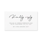 Modern Minimalist Wedding RSVP Cards
