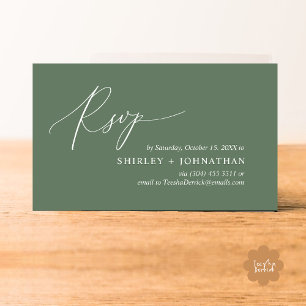 Modern Minimalist Wedding RSVP Enclosure Card