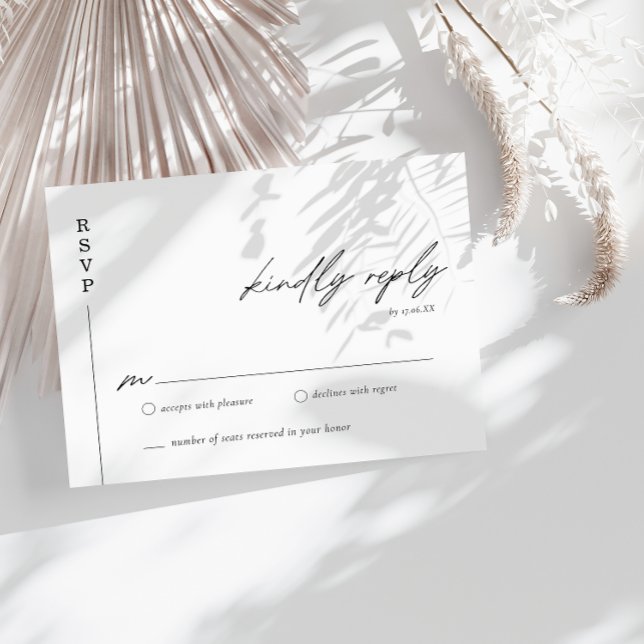 Modern & Minimalist Wedding RSVP Enclosure Card (Creator Uploaded)