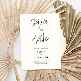 Modern Minimalist Wedding Save the Date