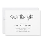 Modern Minimalist Wedding Save the Date Invitation