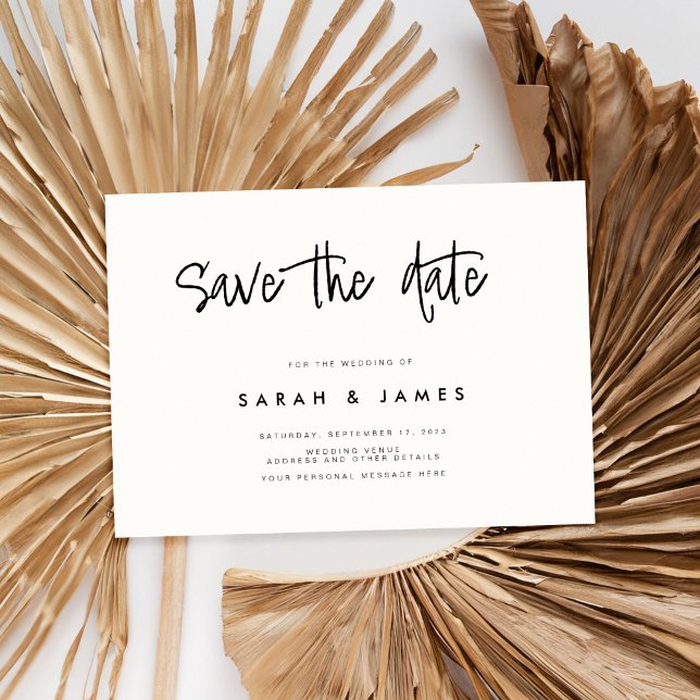 Modern Minimalist Wedding Save the Date Invitation (Creator Uploaded)