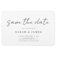 Modern Minimalist Wedding Save the Date Invitation