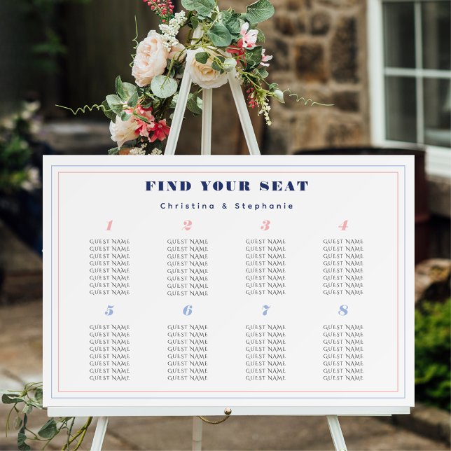 Modern Minimalist Wedding Seating Chart (Creator Uploaded)
