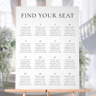 Modern Minimalist Wedding Seating Chart