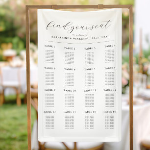 Modern Minimalist Wedding Seating Chart Banner