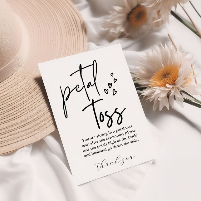 Modern Minimalist Wedding Send Off Petal Toss card (Creator Uploaded)