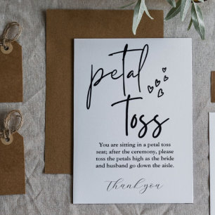 Modern Minimalist Wedding Send Off Petal Toss Encl Enclosure Card
