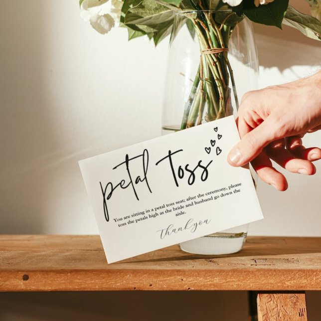Modern Minimalist Wedding Send Off Petal Toss Encl Enclosure Card (Creator Uploaded)
