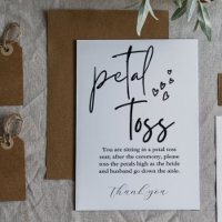 Modern Minimalist Wedding Send Off Petal Toss