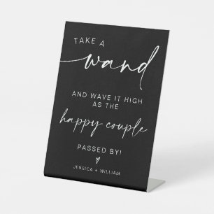 modern minimalist wedding send off sign