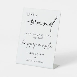 modern minimalist wedding send off sign