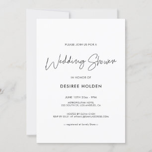 Modern minimalist Wedding shower Invitation