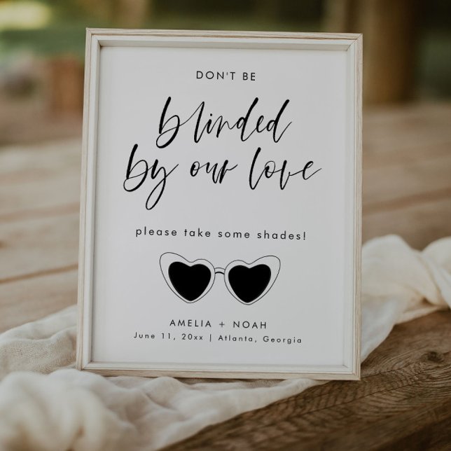 Modern Minimalist Wedding Sunglasses Favour Sign (Creator Uploaded)