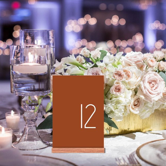 Modern Minimalist Wedding Table Card Number (Creator Uploaded)