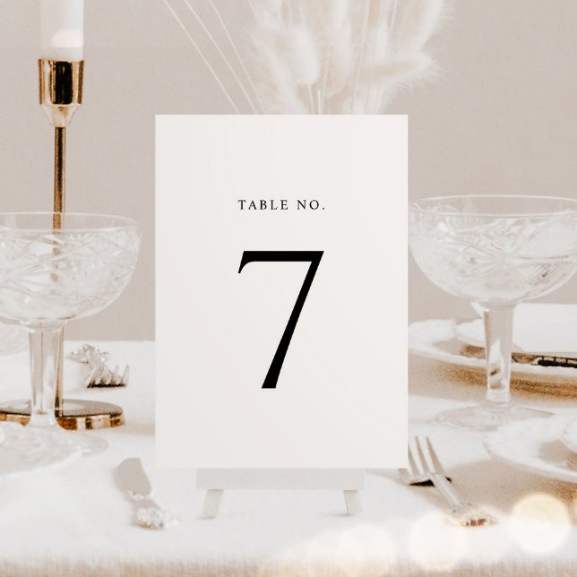 Modern Minimalist Wedding Table Number (Creator Uploaded)