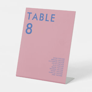 Modern Minimalist Wedding Table Number Pedestal Sign