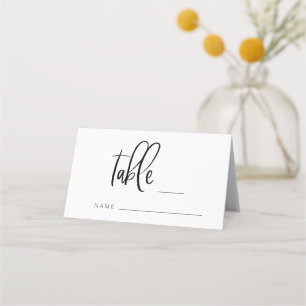 Modern Minimalist Wedding Table Number Place Card